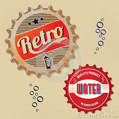 Retro bottle cap Design Vector Illustration