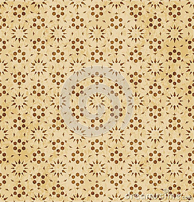 Retro brown Islam seamless geometry pattern background eastern style ornament Vector Illustration