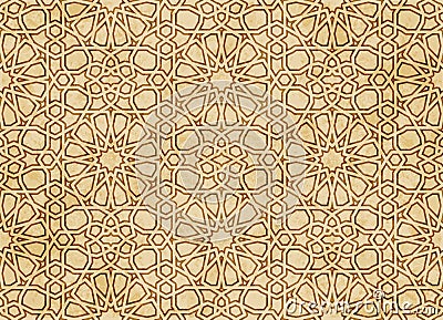 Retro brown Islam seamless geometry pattern background eastern style ornament Vector Illustration