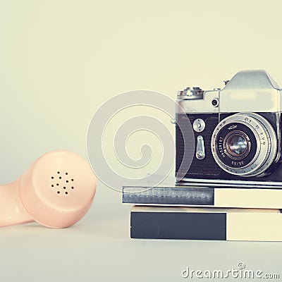 Retro camera Stock Photo