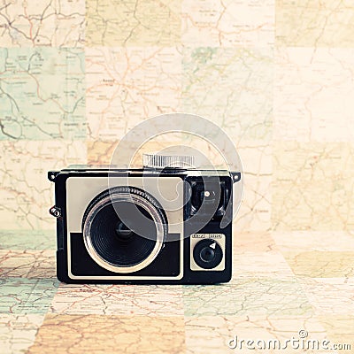 Retro camera Stock Photo