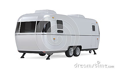 Retro Camper Trailer Stock Photo