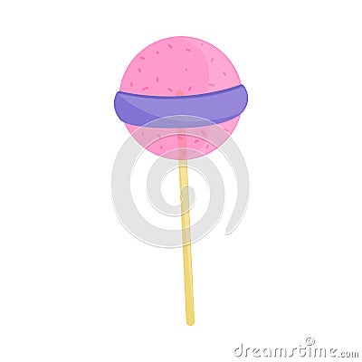 retro candy in stick Vector Illustration