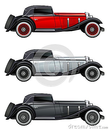 Retro car Vector Illustration