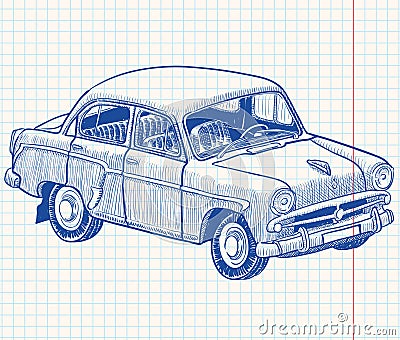 Retro Car Vector Illustration