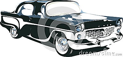 Retro car in format 1 Vector Illustration