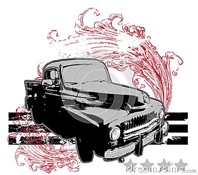 Retro Car Vector Illustration