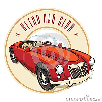 Retro car label Vector Illustration