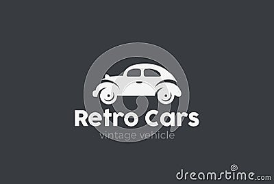 Retro Car Logo vector. Vintage Classic Vehicle Vector Illustration