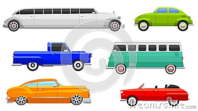 Retro car vector vehicle Vector Illustration