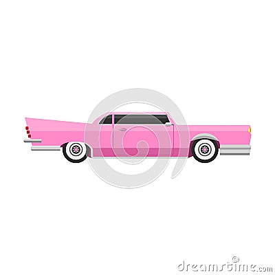 Retro car vector vehicle. Vector Illustration