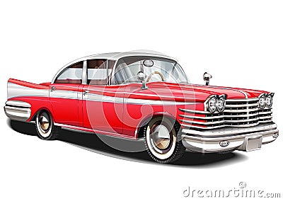 Retro car Vector Illustration