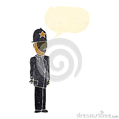 retro cartoon british policeman Stock Photo