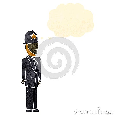 retro cartoon british policeman Vector Illustration