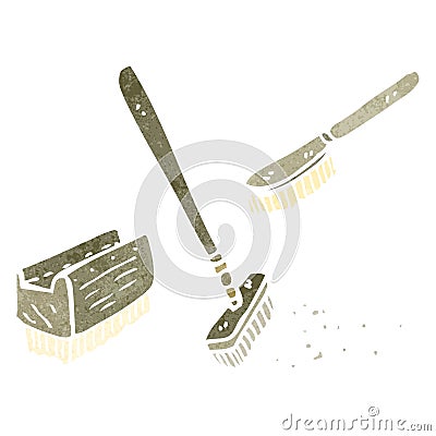 retro cartoon cleaning tools Vector Illustration