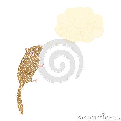 retro cartoon field mouse Vector Illustration