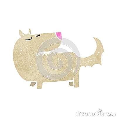 retro cartoon well trained dog Vector Illustration