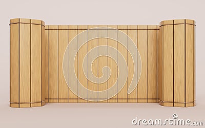 Retro Chinese acient bamboo slip, 3d rendering Stock Photo