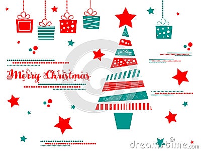 Christmas Tree with Gifts Stock Photo