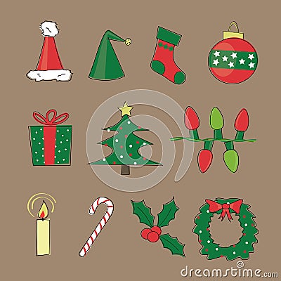 Retro Christmas Images Stock Photo