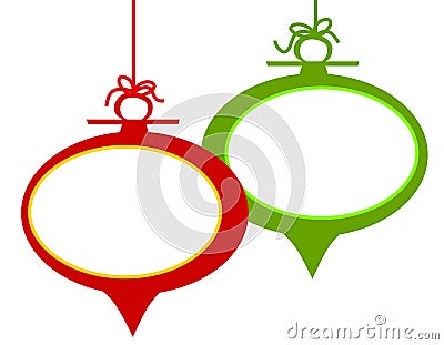 Retro Christmas Ornament Frame Cartoon Illustration