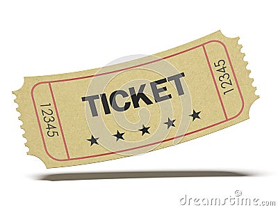 Retro cinema ticket Stock Photo