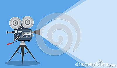 Retro cinema Video Camera Vector Illustration