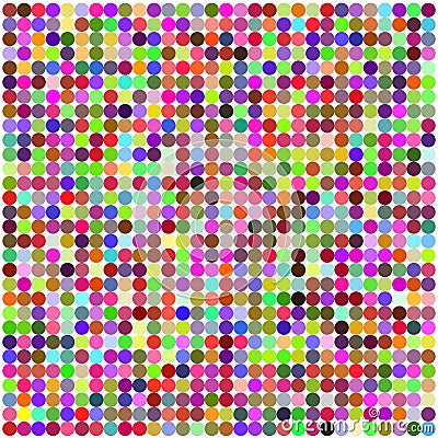 Retro circle multicolored abstract pattern Vector Illustration