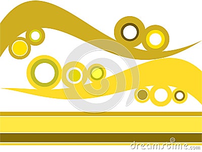 Retro circles and waves Stock Photo