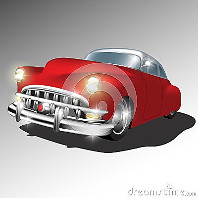 Retro classic car Vector Illustration