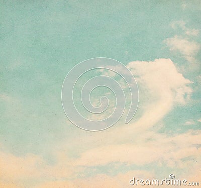 Retro Clouds and Sky Stock Photo