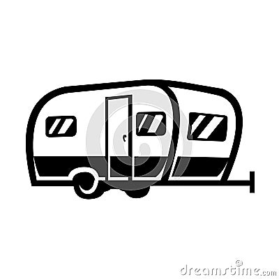 Retro clssic vintage camper airflow vector image illustration isolated Vector Illustration