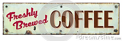 Retro Coffee Sign Stock Photo