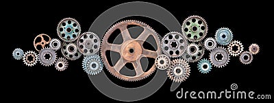 Retro Cogs Gears Technology Stock Photo