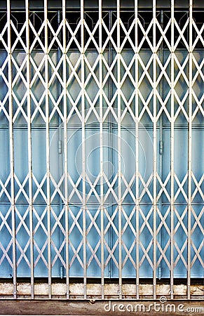 Retro collapsible gate Stock Photo