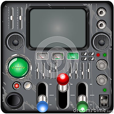 Retro control panel Vector Illustration