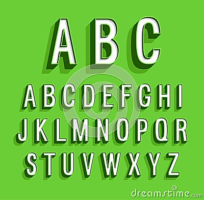 Retro creative alphabet. Vector Illustration