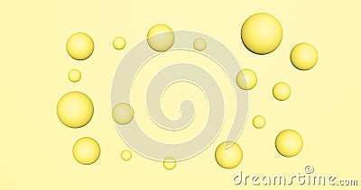 Retro 3d colorful pattern on yellow backdrop. Design element. Abstract background. Talk bubble Stock Photo