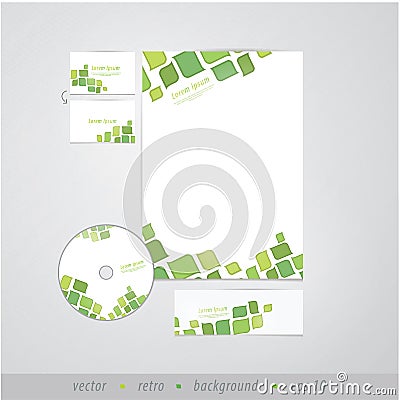 Retro design colorfully presentation. Vector template with space Vector Illustration
