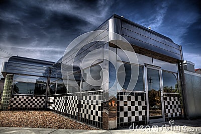 Retro diner Stock Photo