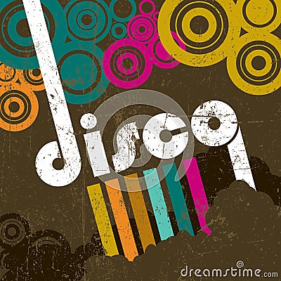 Retro disco style Vector Illustration