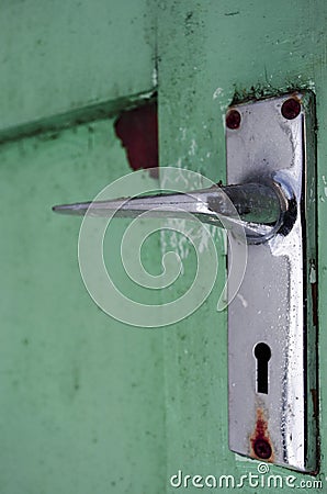 Retro door handle Stock Photo