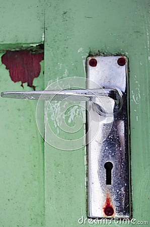 Retro door handle Stock Photo