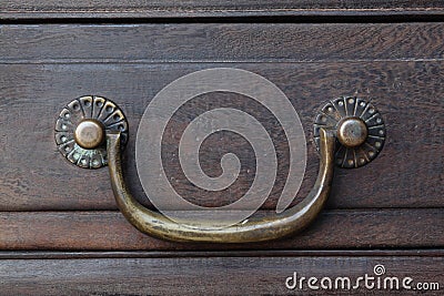 Retro drawer handle Stock Photo