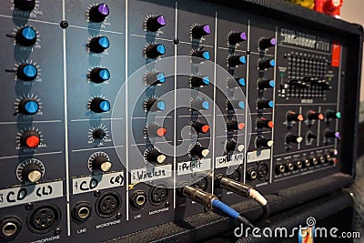 Retro electronic sound system Stock Photo