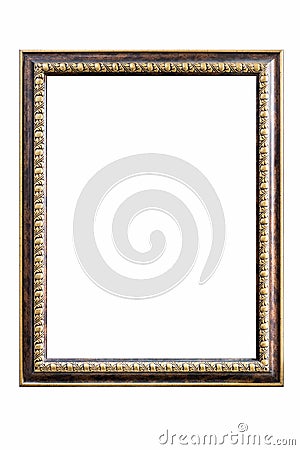 Retro elegant picture frame isolated Stock Photo