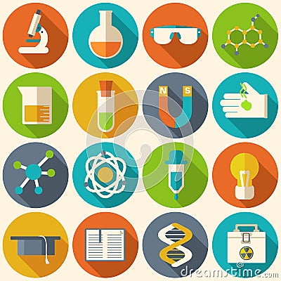 Retro experiments in a science chemistry Vector Illustration