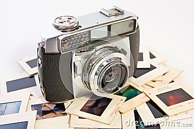 Retro film camera Stock Photo