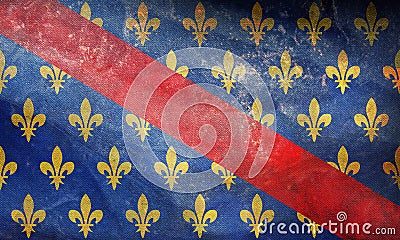 retro flag of Gallo Romance peoples Bourbonnais with grunge texture. flag representing ethnic group or culture, regional Stock Photo