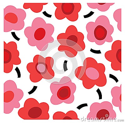 Retro floral pattern Vector Illustration